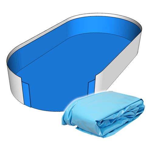 Poolfolie Innenhülle Ovalpool 530 x 320 x 120 cm - 0,8 mm blau Ovalbecken von SAXONICA