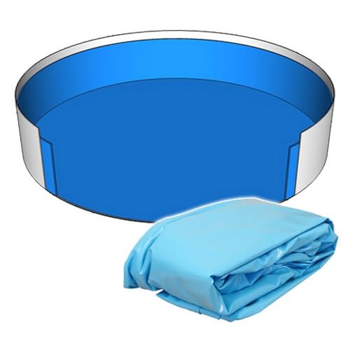 SAXONICA Poolfolie Rund Pool I 460 x 90 cm I 0,25 mm I blau I Rundbecken Rundpool I OB I 4,6 x 0,9 m von SAXONICA