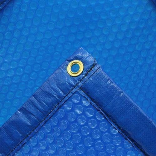 SAXONICA Pool ISO Solarfolie Rechteckpool 700 x 350 cm I blau I mit Randverstärkung I Poolabdeckung Luftpolsterfolie von SAXONICA