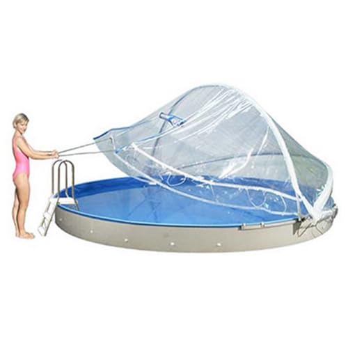 SAXONICA Rund Pool Überdachung Cabrio Dome Ø 350-360 cm Dach Abdeckung Poolabdeckung von SAXONICA