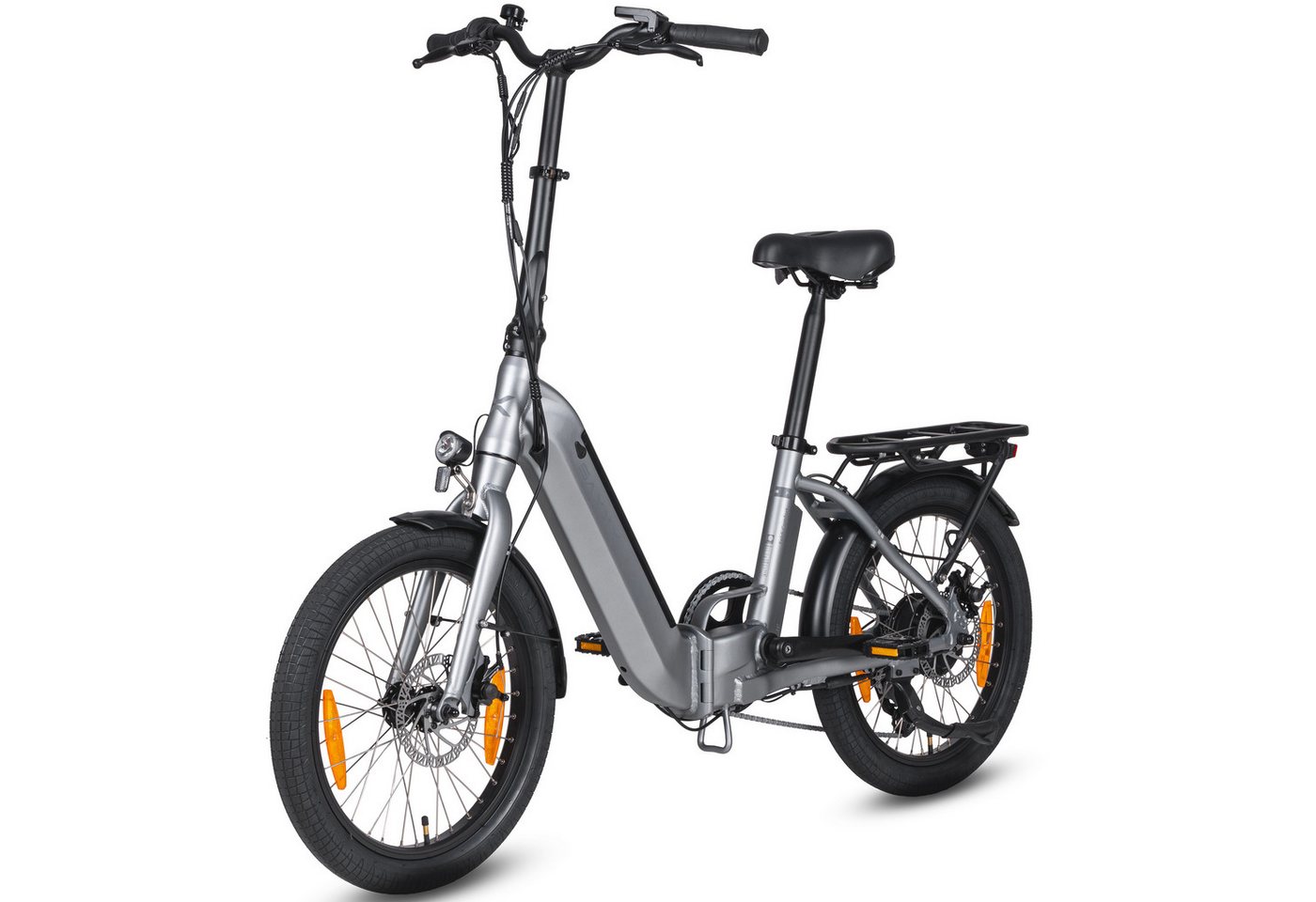 SAXXX E-Bike Klapprad 28 Zoll SAXXX FC, 375Wh, 50-80km, nur 24kg, für Damen und Herren, 7 Gang Shimano Nexus Schaltwerk, Kettenschaltung, Heckmotor, 375 Wh, (mit entnehmbarem Akku, mit Akku-Schlüssel, mit Gepäckträger), RH: 33cm, E-Faltrad bis zu 130kg, Pedelec E-Citybike mit Tiefeinstieg SAXXX E-Bike Klapprad 28 Zoll SAXXX FC, 375Wh, 50-80km, nur 24kg, für Damen und Herren, 7 Gang Shimano Nexus Schaltwerk, Kettenschaltung, Heckmotor, 375 Wh, (mit entnehmbarem Akku, mit Akku-Schlüssel, mit Gepäckträger), RH: 33cm, E-Faltrad bis zu 130kg, Pedelec E-Citybike mit Tiefeinstieg von SAXXX