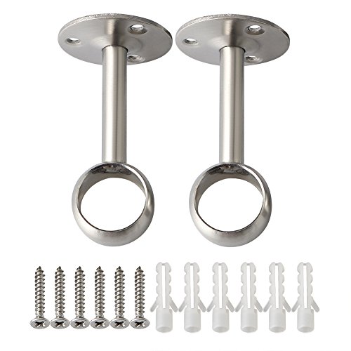 Gardinenstange Halterung, SAYAYO Gardinenstangenhalter Deckenhalterung Gebürstete mit Schrauben zur Befestigung von Gardinenstangen an Decken oder Wänden 2 Stück 25mm Durchmesser, EFL4025LS-2P-FR Gardinenstange Halterung, SAYAYO Gardinenstangenhalter Deckenhalterung Gebürstete mit Schrauben zur Befestigung von Gardinenstangen an Decken oder Wänden 2 Stück 25mm Durchmesser, EFL4025LS-2P-FR von SAYAYO