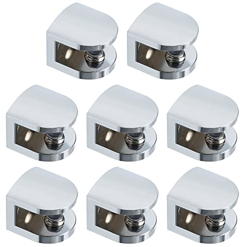 SAYAYO Glashalter Edelstahl Verstellbare Glasklemme Zinklegierung Glasregal Halter Klemmbefestigung für 7-9 MM dickes Glas und Acrylglas 8 STÜCK, EBL1012-8P SAYAYO Glashalter Edelstahl Verstellbare Glasklemme Zinklegierung Glasregal Halter Klemmbefestigung für 7-9 MM dickes Glas und Acrylglas 8 STÜCK, EBL1012-8P von SAYAYO