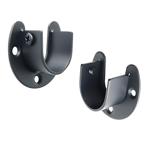 SAYAYO Kleiderstangen Halterung Stangenhalterung Edelstahl Verstellbar für Kleiderstangen mit 26mm Durchmesser Rundrohr Halterung Schwarz für Kleiderschrank, Balkon, Badezimmer, EFL8001UB-2P SAYAYO Kleiderstangen Halterung Stangenhalterung Edelstahl Verstellbar für Kleiderstangen mit 26mm Durchmesser Rundrohr Halterung Schwarz für Kleiderschrank, Balkon, Badezimmer, EFL8001UB-2P von SAYAYO