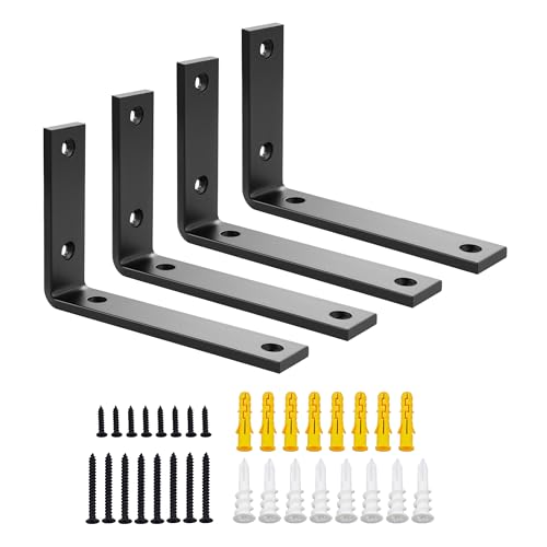 SAYAYO Schwerlastwinkel Regalwinkel Regalhalterung Schwerlast 150mm Metalle 90 Grad 4 Stück Winkel Regal Schwerlastkonsole für Wandmontage von SAYAYO