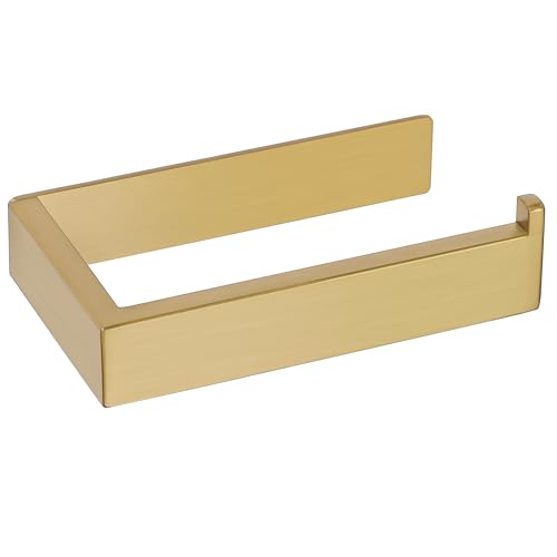 SAYAYO Toilettenpapierhalter Ohne Bohren Toilettenpapierhalter Gold Klopapierhalter Selbstklebend Edelstahl Toilet Paper Holder WC Rollenhalter für Toilette und Badezimmer von SAYAYO