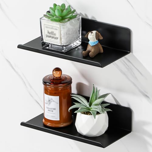 SAYAYO Wandregal Ohne Bohren Schwarz 2 Stück Regal Schwarz 20cm Schweberegal Selbstklebend Regale für Wände für Wohnzimmer, Schlafzimmer, Küche SAYAYO Wandregal Ohne Bohren Schwarz 2 Stück Regal Schwarz 20cm Schweberegal Selbstklebend Regale für Wände für Wohnzimmer, Schlafzimmer, Küche von SAYAYO
