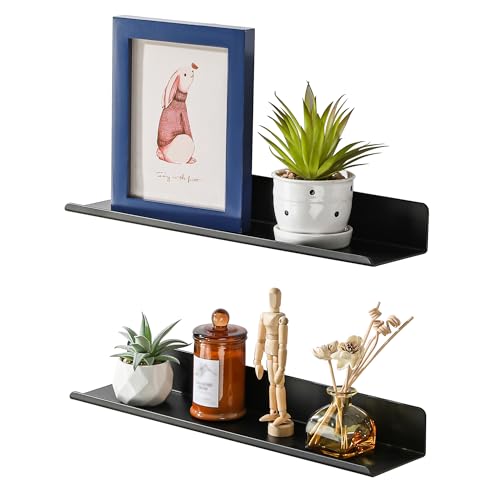 SAYAYO Wandregal Ohne Bohren Schwarz 2 Stück Regal Schwarz 40cm Schweberegal Selbstklebend Regale für Wände für Wohnzimmer, Schlafzimmer, Küche SAYAYO Wandregal Ohne Bohren Schwarz 2 Stück Regal Schwarz 40cm Schweberegal Selbstklebend Regale für Wände für Wohnzimmer, Schlafzimmer, Küche von SAYAYO