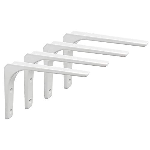 SAYAYO Regalwinkel Schwerlast Regalhalterung Regalträger Weiss Regalhalter Metall 90 Grad L-förmige 4 Stück Winkel Regal 200x150 für Wandhalterung Regal, Eckregal, Hölzern Möbel von SAYAYO