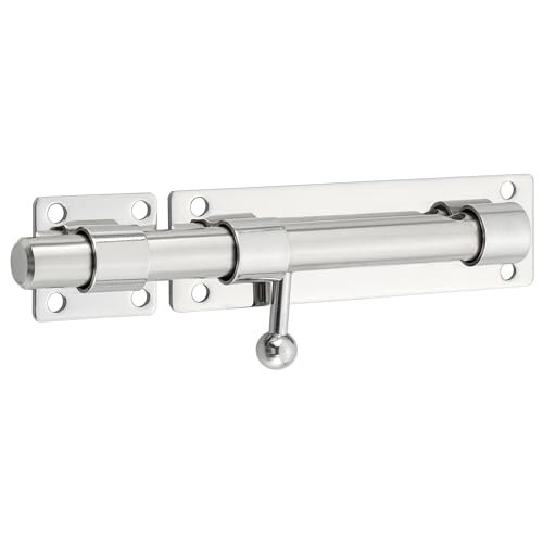 SAYAYO Türriegel Bolzenriegel Edelstahl Riegelschloss Schlossriegel Torriegel Abschließbar 180mm Riegel für Tor, Fenster, Zaun, EMS9000-LS von SAYAYO