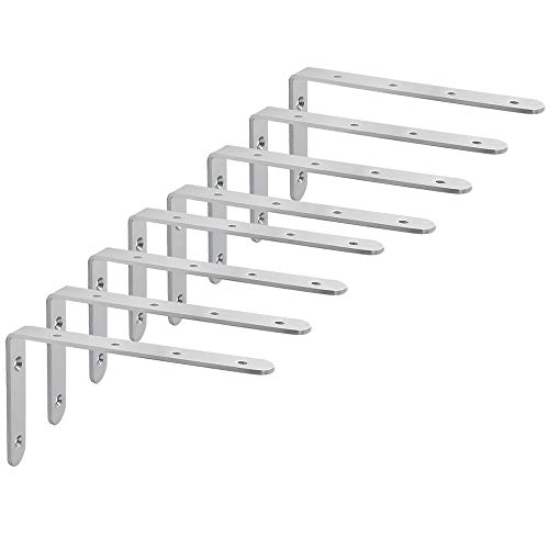 Winkel Regal, SAYAYO Regalwinkel Edelstahl L förmige 90 Grad Recht Winklige Halterung für Wandhalterung Regal, Regalhalterung, Eckregal, 8 Stück Regalhalterung 158x94, EJ6207-8P von SAYAYO