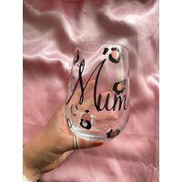 Personalisierte Leopardenmuster Stemless Gin Glas | Roségold von SAYIDOUK