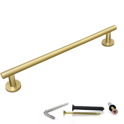 SAYONEYES 45,7 cm gebürstetes Gold Handtuchstange für Badezimmerwand - Premium Grade SUS304 Edelstahl Handtuchhalter Wandmontage - Einlagiger Handtuchhalter für Badezimmer, Küche, Schlafzimmer von SAYONEYES