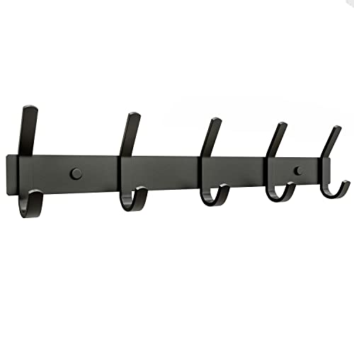 SAYONEYES Garderobenleiste Wandhalterung mit 5 Doppelhaken zum Aufhängen - 38,1 cm Schwerlast SUS304 Edelstahl Matt Finish Wasserdicht - Wandhaken Rack für Badezimmer Eingang SAYONEYES Garderobenleiste Wandhalterung mit 5 Doppelhaken zum Aufhängen - 38,1 cm Schwerlast SUS304 Edelstahl Matt Finish Wasserdicht - Wandhaken Rack für Badezimmer Eingang von SAYONEYES