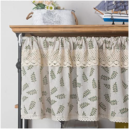 SAYT RLAE Scheibengardine Boho Vorhang Leinen Bistrogardine Blickdichte Küchenvorhänge Boho Vorhänge Modern Gardine Scheibengardinen Fensterschal für Küche Wohnzimmer Landhaus, 1 Stück, B150xH60cm von SAYT RLAE