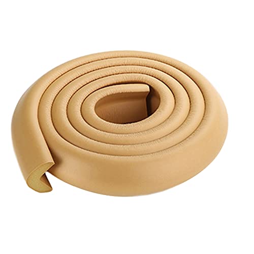 Kantenschutz,Eckenschutz 3 stücke 2m Weiche Schreibtisch Tischkantenschutzstreifen L-förmige Schutz Stoßfängerkantenwinkel Home Anti-Collision-Streifen (Color : Wood with Tap) von SAYTAK