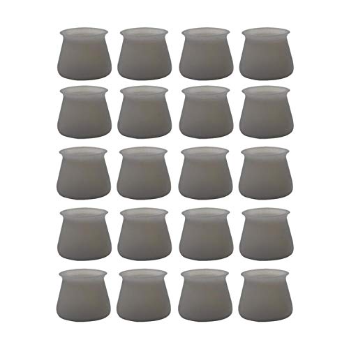 Stuhlbeinkappen,Stuhl Kappen Füße Weiche Möbel Tischstuhl Bein Silikon Cap Pad Möbel Tischfüße Abdeckung Bodenschutz Stuhl Fußabdeckungen Hülle Muschelmatte (Color : 20PCS) von SAYTAK