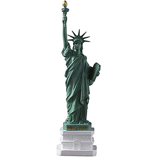10 '' USA Freiheitsstatue Statuen und Skulpturen, handgefertigte Artware Model Memory Figuren Desktop-Dekoration für Bücherregal Studie Home Decor Grün 8x7x26cm (3x3x10) von SAZDFY