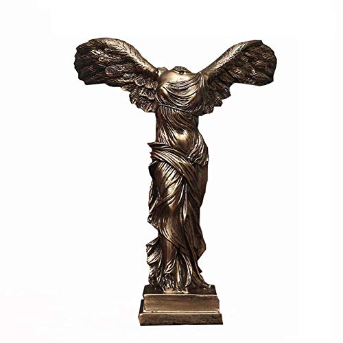 SAZDFY Victoria Goddess Figurenskulpturen, römische geflügelte Victory Samothrace Desktop-Ornamente für Geschenke der Wohnkultur-Sammlung, griechische Gott-Statuen Bronze A 23x17x7,5 cm (9x7x3) von SAZDFY