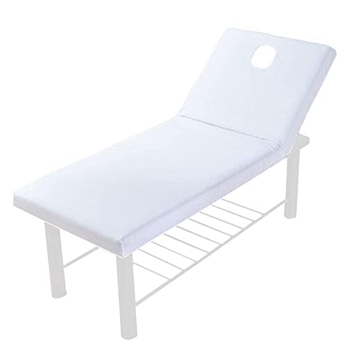 Spannbetttuch für Massageliege und Bett, elastisch, mit Gummilöchern, mit Gesichtsabdeckung, Atmung von SAZJ