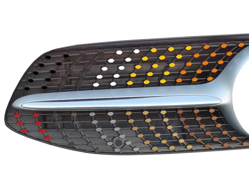 Diamantgrill Folien Sticker für Mercedes CLA W118 C118 AMG Grillaufkleber (Mattschwarz) von SB CarDesign