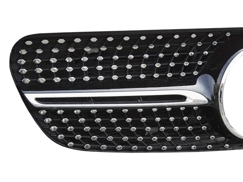 SB CarDesign Diamantgrill Folien Sticker für Mercedes GLC W253 Vor-Facelift Coupe SUV AMG Grillaufkleber (Chrom) von SB CarDesign