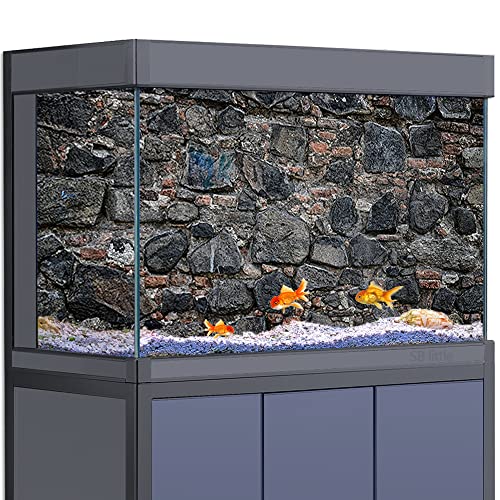 SB little Aquarium-Hintergrund-Aufkleber, Dekoration für Aquarien, Reptilien-Lebensraum, Wand-Ziegelstein-Stein-Textur, HD-3D-Poster (50 x 100 cm) von SB little