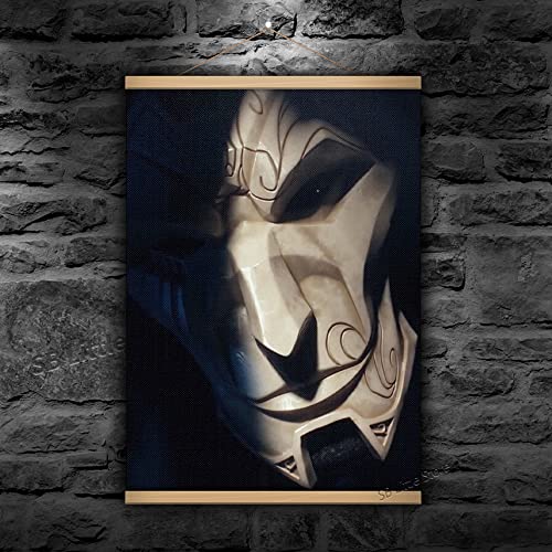 SB little Jhin Hanging Poster League of Legends LOL Videospiel Scroll Kunstdruck Leinwand Wanddekoration (50,8 x 71,1 cm) (A) von SB little