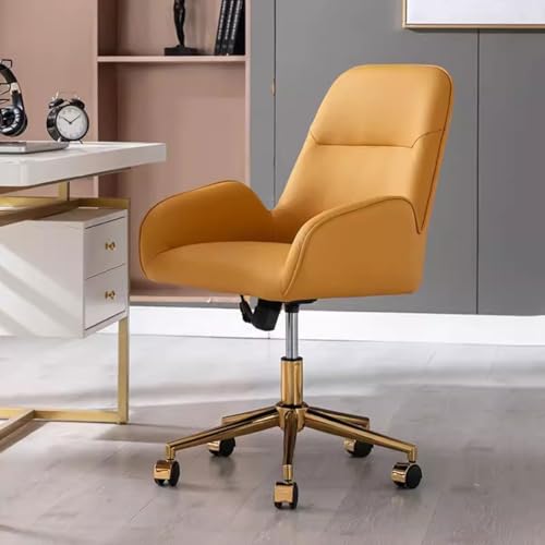 Bürostuhl Schreibtischstuhl Drehstuhl Kunstleder Akzent Sessel Höhenverstellbarer Stuhl Computerstuhl mit Rückenlehne, Moderner Rollstuhl/Grau/A von SBCGFY