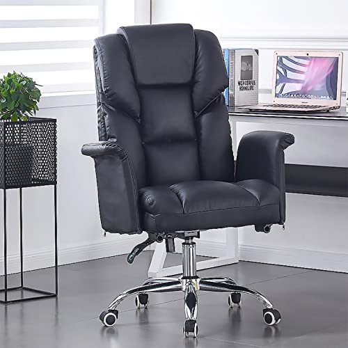 SBCGFY Büro-Gaming-Stuhl, ergonomischer Computer-Schreibtischstuhl mit hoher Rückenlehne und Lordosenstütze, 360-Grad-Dreh-Schaukelstuhl(Schwarz) von SBCGFY