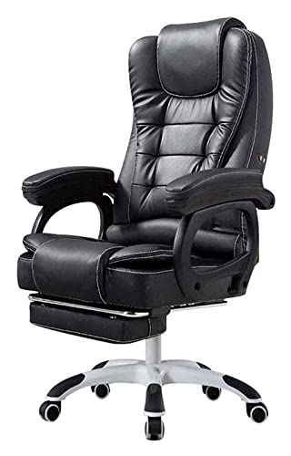 SBCGFY Bürostuhl E-Sports Stuhl Lift Drehstuhl Hohe Rückenlehne Büro Schreibtischstuhl Ergonomie Kippfunktion Kniestuhl Chefsessel Stuhl(Schwarz) von SBCGFY