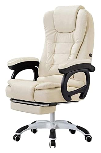 SBCGFY Bürostuhl E-Sports Stuhl Lift Drehstuhl Hohe Rückenlehne Büro Schreibtischstuhl Ergonomie Kippfunktion Kniestuhl Chefsessel Stuhl(Weiß) von SBCGFY