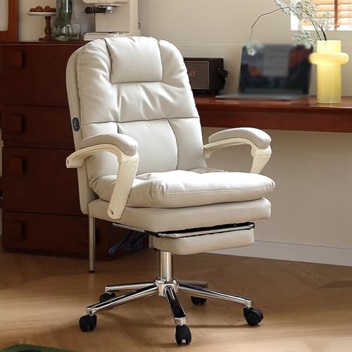 SBCGFY Chefsessel, ergonomischer Computerstuhl für das Home Office, strapazierfähiger Liegestuhl aus PU-Leder mit Fußstütze und 360°-Drehgelenk SBCGFY Chefsessel, ergonomischer Computerstuhl für das Home Office, strapazierfähiger Liegestuhl aus PU-Leder mit Fußstütze und 360°-Drehgelenk von SBCGFY