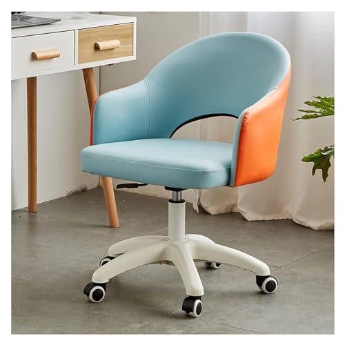 SBCGFY Computerstuhl, Kunstleder Computerstuhl Bürostuhl Arbeitsstuhl Höhenverstellbar Ergonomischer Computer Schreibtischstuhl 360° Drehstuhl für Bett Ankleidezimmer von SBCGFY