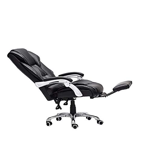 SBCGFY Drehbarer Computer-Schreibtischstuhl, gepolsterter Bürostuhl aus Leder, Doppellagiges Design, Chefsessel mit hoher Rückenlehne für Spielzimmer, Zuhause, Lesezimmer von SBCGFY