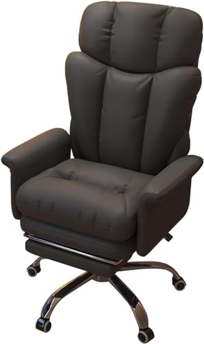 SBCGFY Ergonomischer Bürostuhl, Schreibtischstuhl, Computerstuhl für Erwachsene, Liftstuhl, Studentenstuhl, Drehstuhl mit hoher Rückenlehne(Schwarz/Größe B) von SBCGFY
