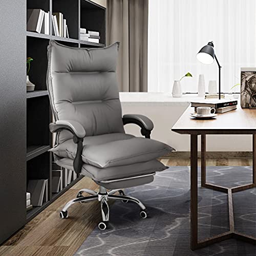 SBCGFY Ergonomischer Chefsessel aus PU-Leder mit Fußstütze, Verstellbarer Drehstuhl mit hoher Rückenlehne für das Home-Office, robuster Computerstuhl von SBCGFY