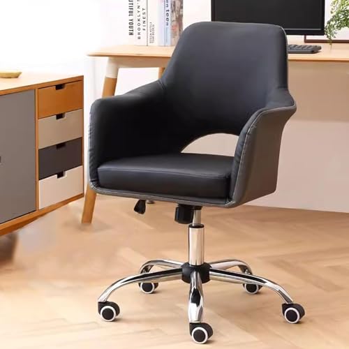 SBCGFY Ergonomischer Computerstuhl, Drehstuhl aus PU-Leder für Zuhause mit Armlehne, Arbeitsstuhl fürs Studium von SBCGFY