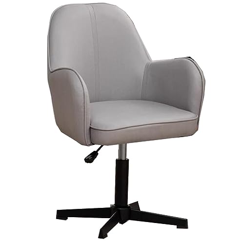 SBCGFY Ergonomischer Kreuz-Schreibtischstuhl mit Armlehnen, höhenverstellbar – Computerstuhl aus PU-Leder, 360°-Drehstuhl – Grau(/Grau) von SBCGFY