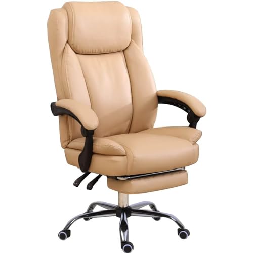 SBCGFY Ergonomischer Schreibtischstuhl mit Rollen, bequemer Chefsessel zum Zurücklehnen zu Hause, höhenverstellbare Bequeme Chefsessel, verbundene Armlehne,A(A) von SBCGFY