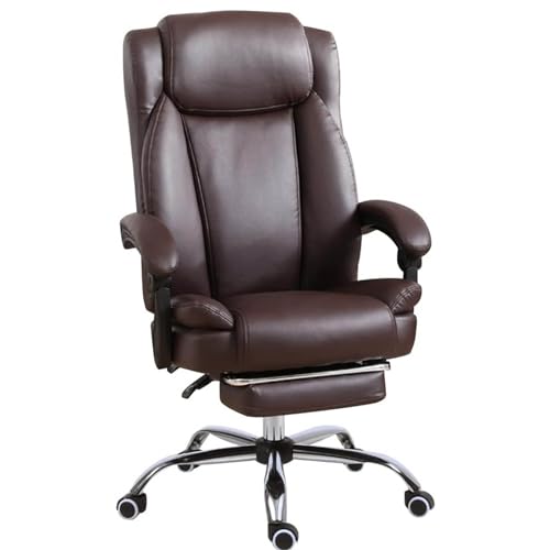 SBCGFY Ergonomischer Schreibtischstuhl mit Rollen, bequemer Chefsessel zum Zurücklehnen zu Hause, höhenverstellbare Bequeme Chefsessel, verbundene Armlehne,A(B) von SBCGFY