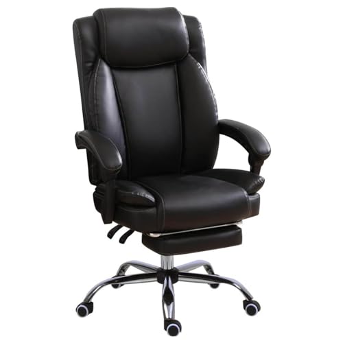 SBCGFY Ergonomischer Schreibtischstuhl mit Rollen, bequemer Chefsessel zum Zurücklehnen zu Hause, höhenverstellbare Bequeme Chefsessel, verbundene Armlehne,A(C) von SBCGFY