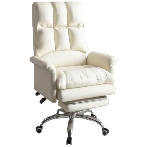 SBCGFY Executive Commercial Drehstuhl, Ergonomischer Executive Schreibtischstuhl, Verstellbarer Bürostuhl mit Hoher Rückenlehne, Moderner Drehstuhl mit Fußst(A) von SBCGFY