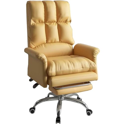 SBCGFY Executive Commercial Drehstuhl, Ergonomischer Executive Schreibtischstuhl, Verstellbarer Bürostuhl mit Hoher Rückenlehne, Moderner Drehstuhl mit Fußst(B) von SBCGFY