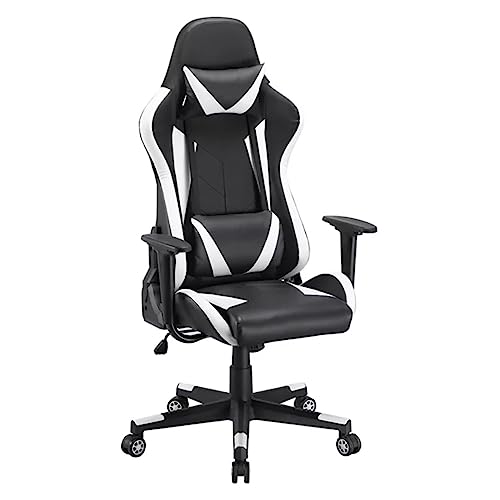 SBCGFY Executive Gaming-Stuhl mit hoher Rückenlehne, Verstellbarer Bürodrehstuhl aus Leder mit Hebefunktion, bequemer Computersitz für die Arbeit und Live-Streaming von SBCGFY