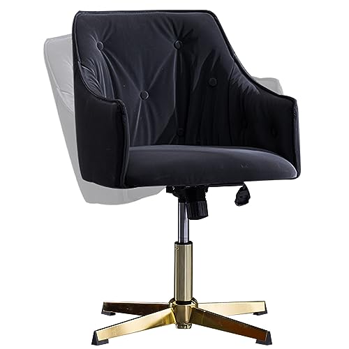 SBCGFY Höhenverstellbarer Drehstuhl, Home-Office-Computer-Schreibtischstuhl, PU-Leder-Chefsessel mit Drehfunktion und 130°-Neigungsfunktion, Schlafzimmer-Woh(Schwarz) von SBCGFY