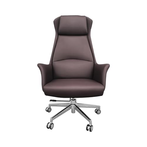 SBCGFY Home-Office-Schreibtischstühle, Drehstuhl, moderner, einfacher Bürostuhl mit hoher Rückenlehne und Armlehne aus Metall, Hebe-Drehstuhl von SBCGFY