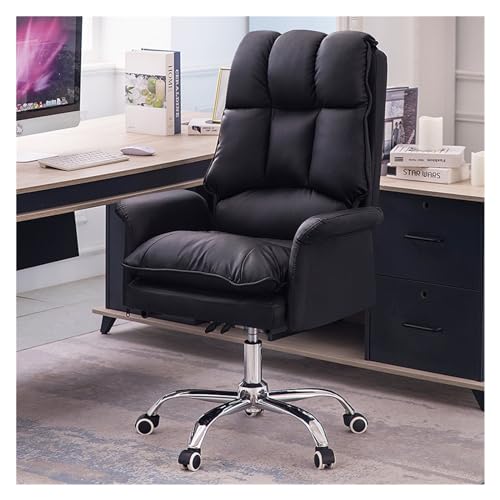 SBCGFY Home-Office-Schreibtischstühle, Drehstuhl Bürostühle, Ergonomischer Bürostuhl, Home-Office-Schreibtischstühle, Computerstuhl Sofastuhl Bequemer Schlaf(Schwarz) von SBCGFY