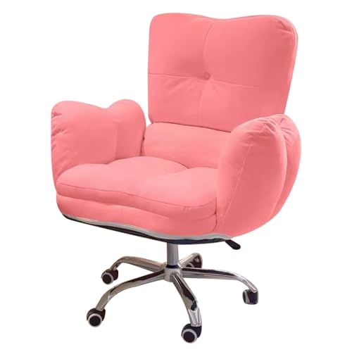 SBCGFY Lazy Sofa Gaming Chair Study Chair Ergonomische Bürostühle Liegestuhl für Schlafzimmer, Home-Office-Schreibtischstühle Rückenlehne Verstellbarer Schre(Rosa) von SBCGFY