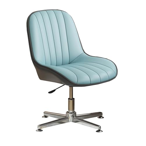 SBCGFY Schreibtischstuhl mit mittlerer Rückenlehne, Bürostuhl ohne Armlehnen, ergonomischer Computerstuhl, gepolsterter, bequemer, moderner Schminkstuhl mit (H) von SBCGFY